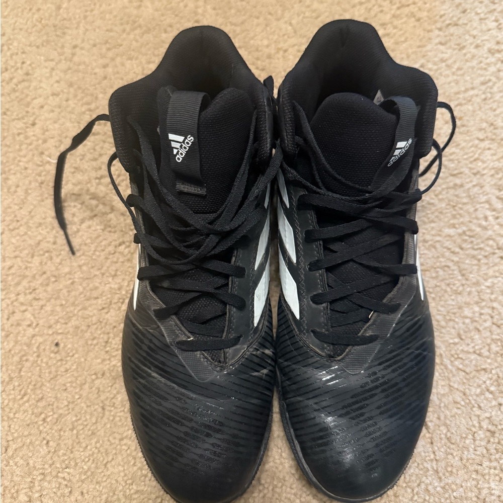 Adidas Men's Black and White Football Cleats